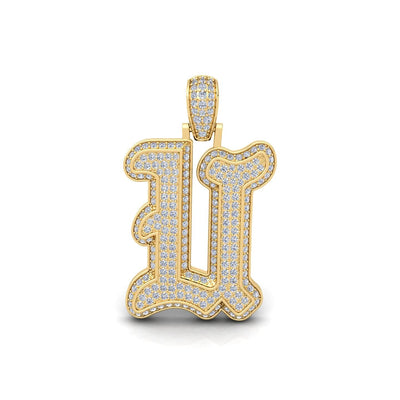 Gold Initial Pendant with Necklace
