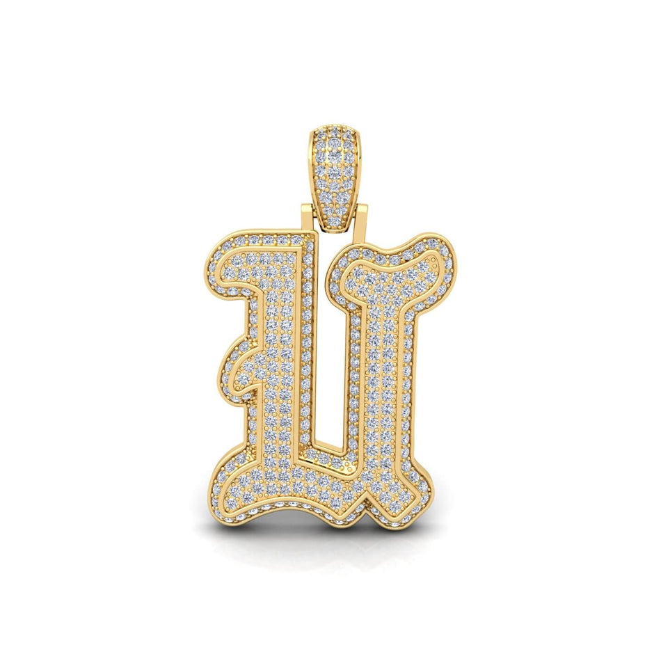 Gold Initial Pendant with Necklace