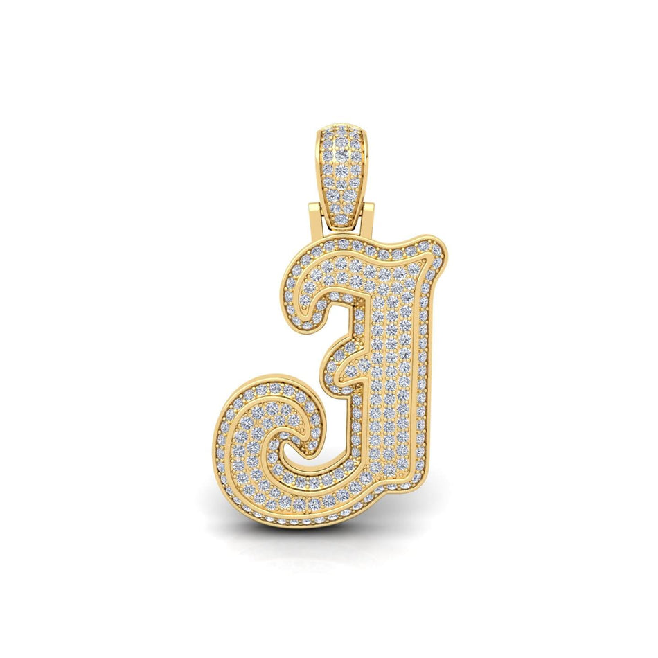 Gold Initial Pendant with Necklace