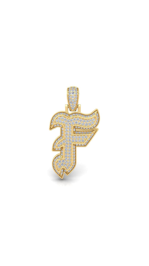 Gold Initial Pendant with Necklace