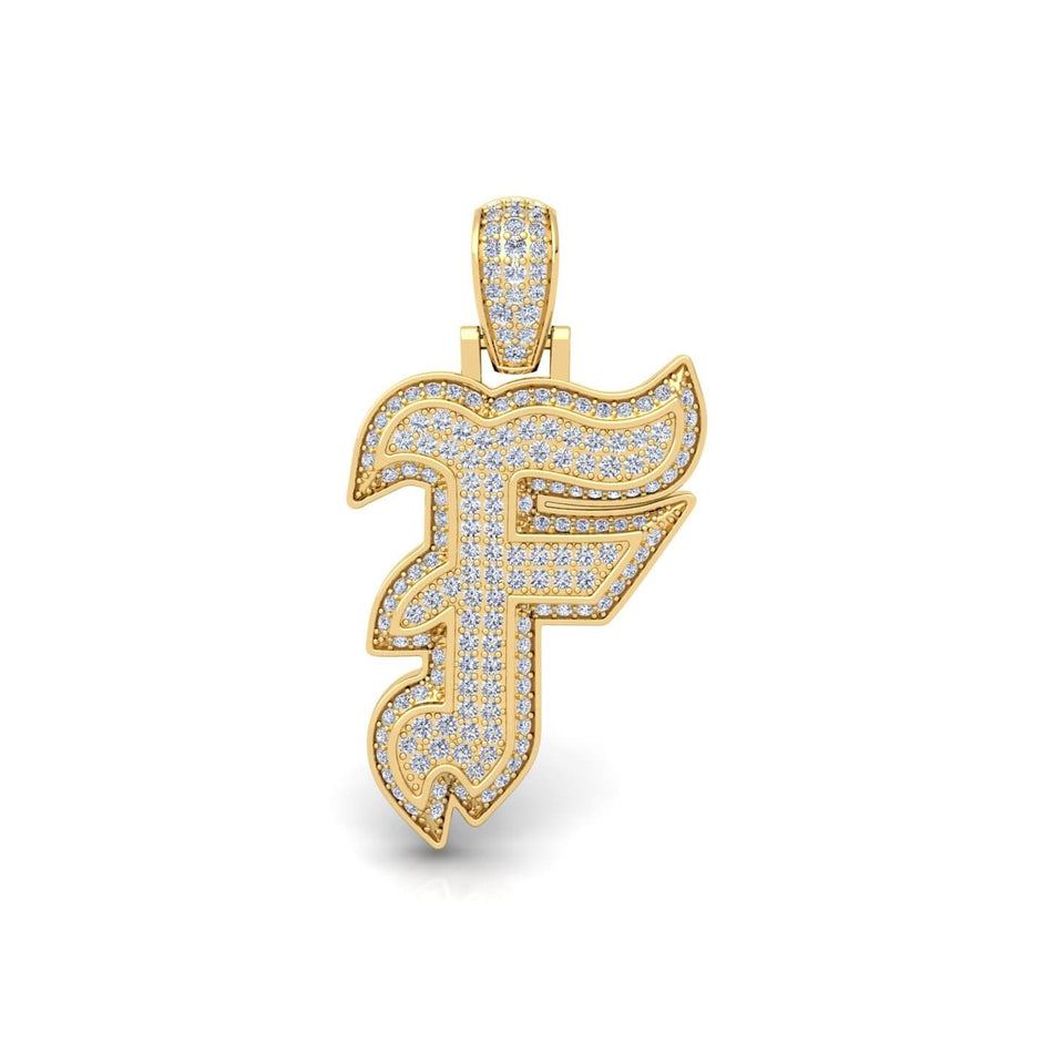 Gold Initial Pendant with Necklace