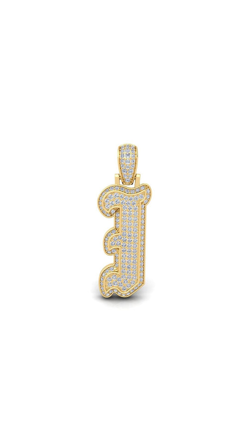 Gold Initial Pendant with Necklace