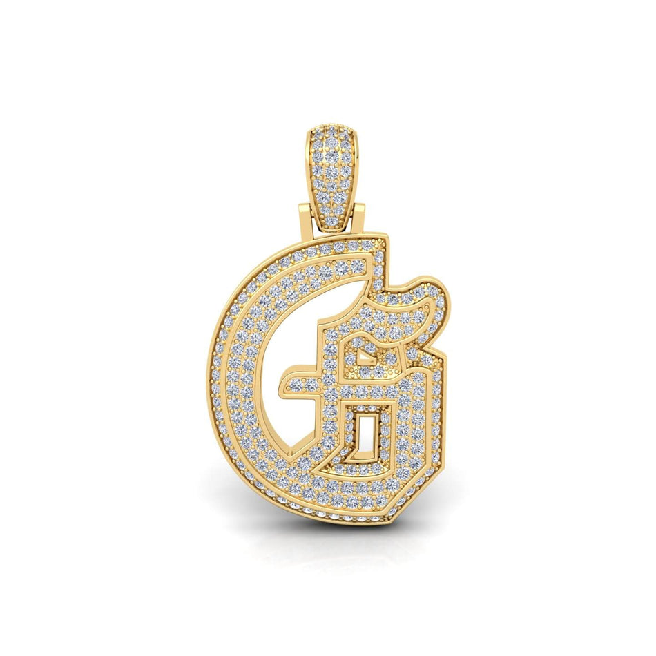 Gold Initial Pendant with Necklace
