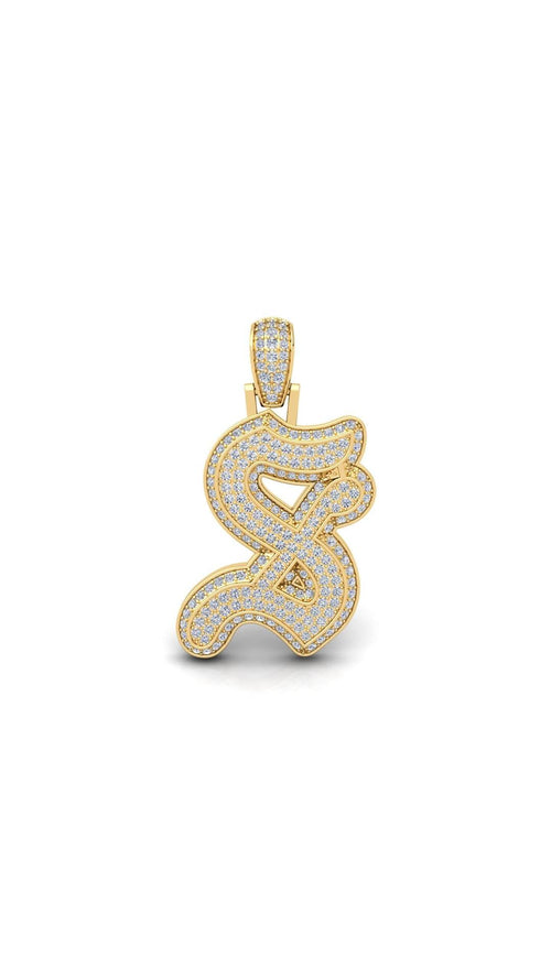 Gold Initial Pendant with Necklace