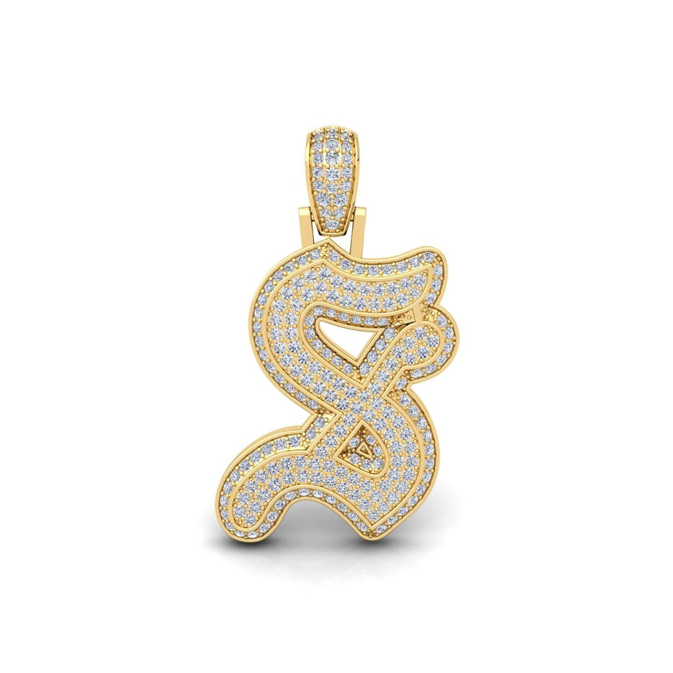 Gold Initial Pendant with Necklace