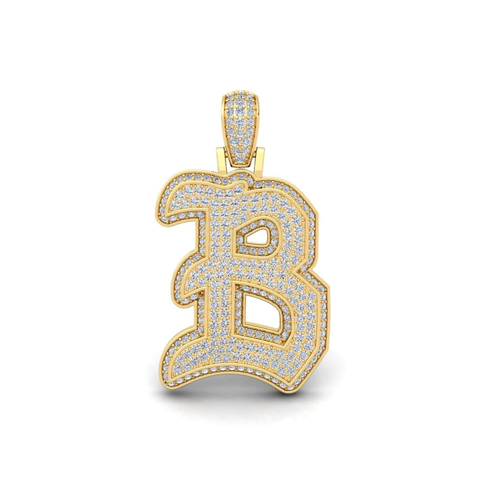 Gold Initial Pendant with Necklace