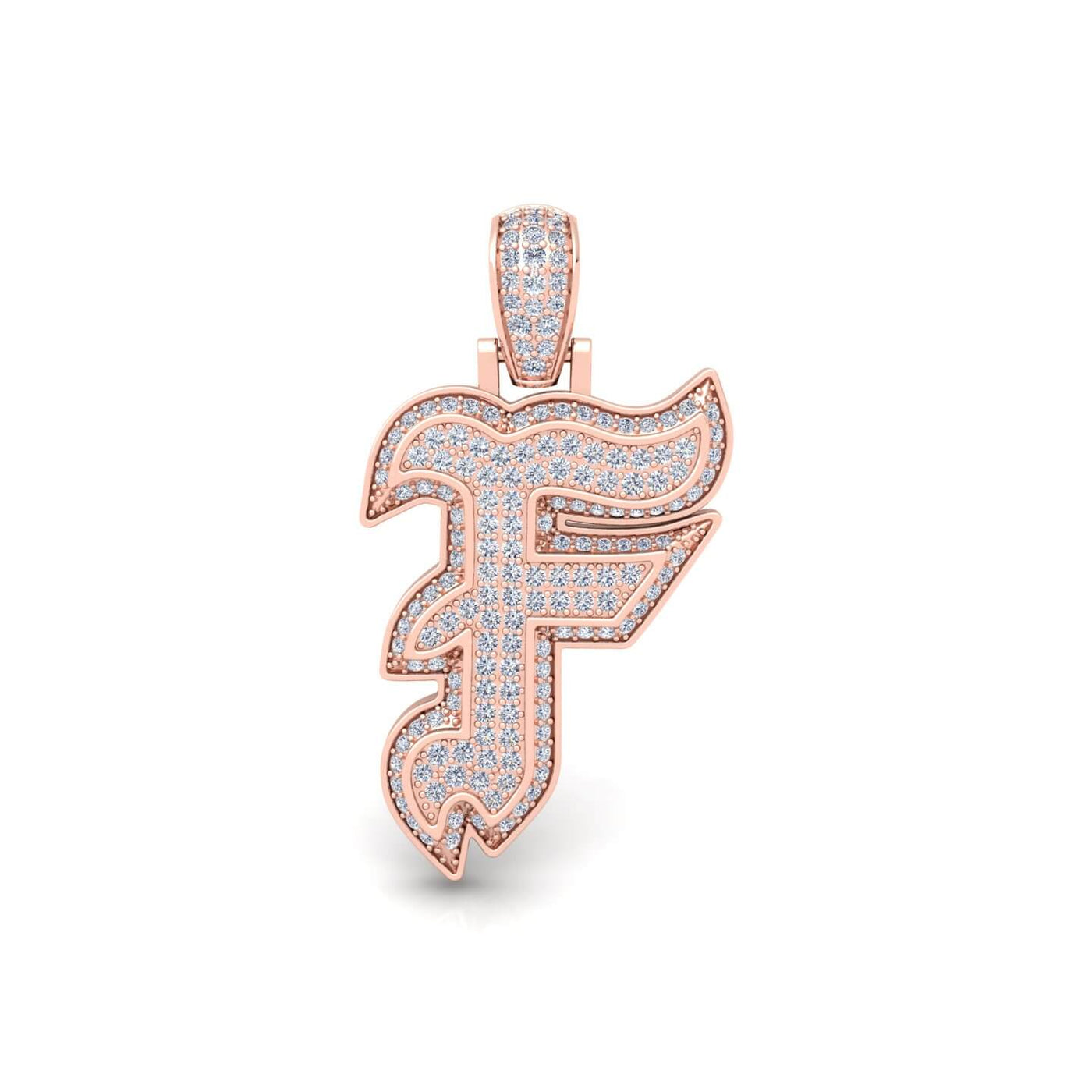 Rose Gold Initial Pendant with Necklace