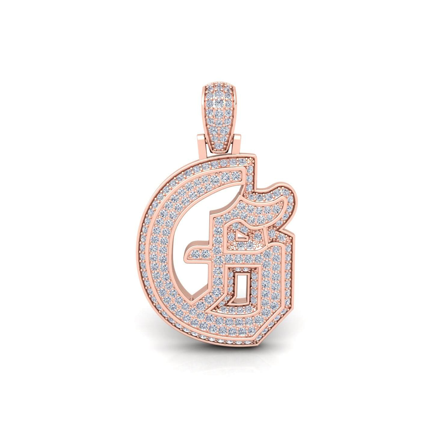 Rose Gold Initial Pendant with Necklace