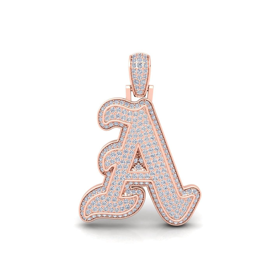 Rose Gold Initial Pendant with Necklace