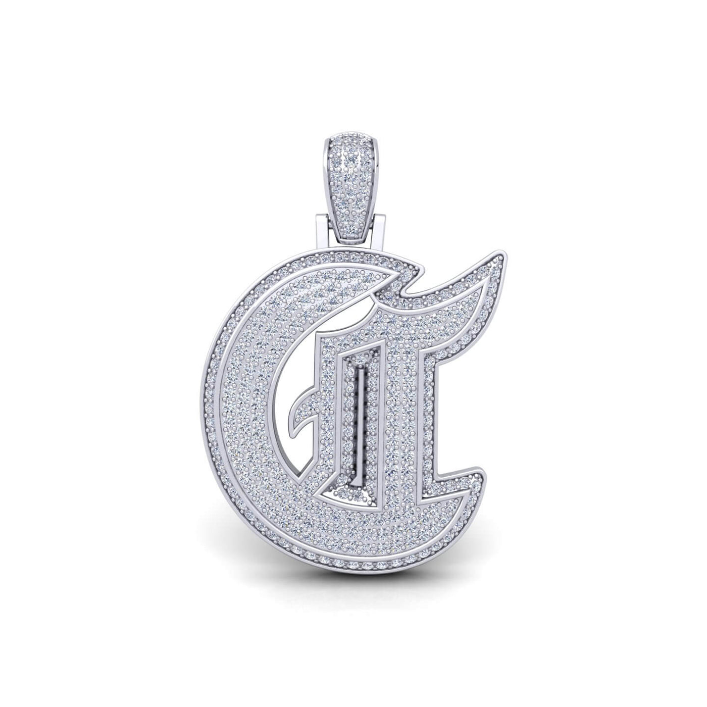 Silver Initial Pendant with Necklace