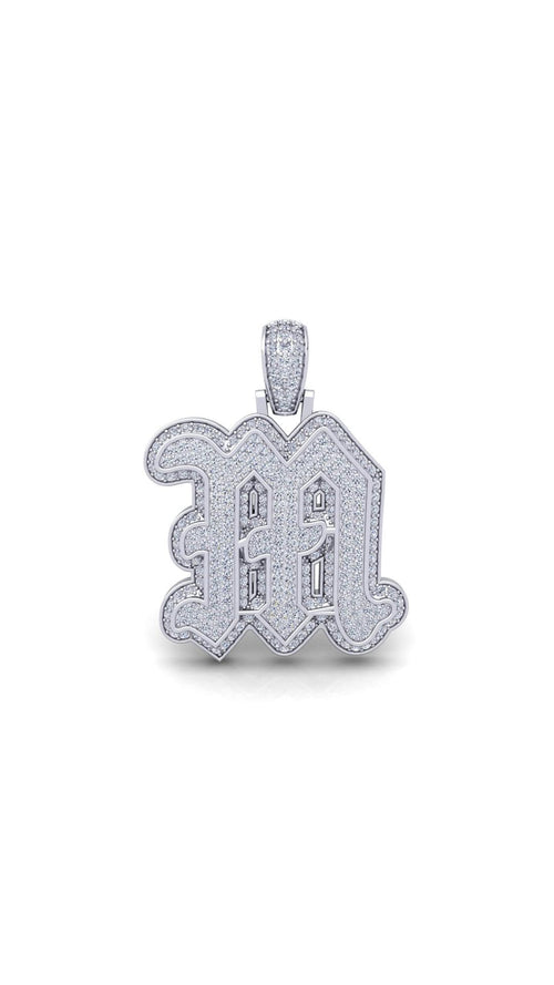 Silver Initial Pendant with Necklace