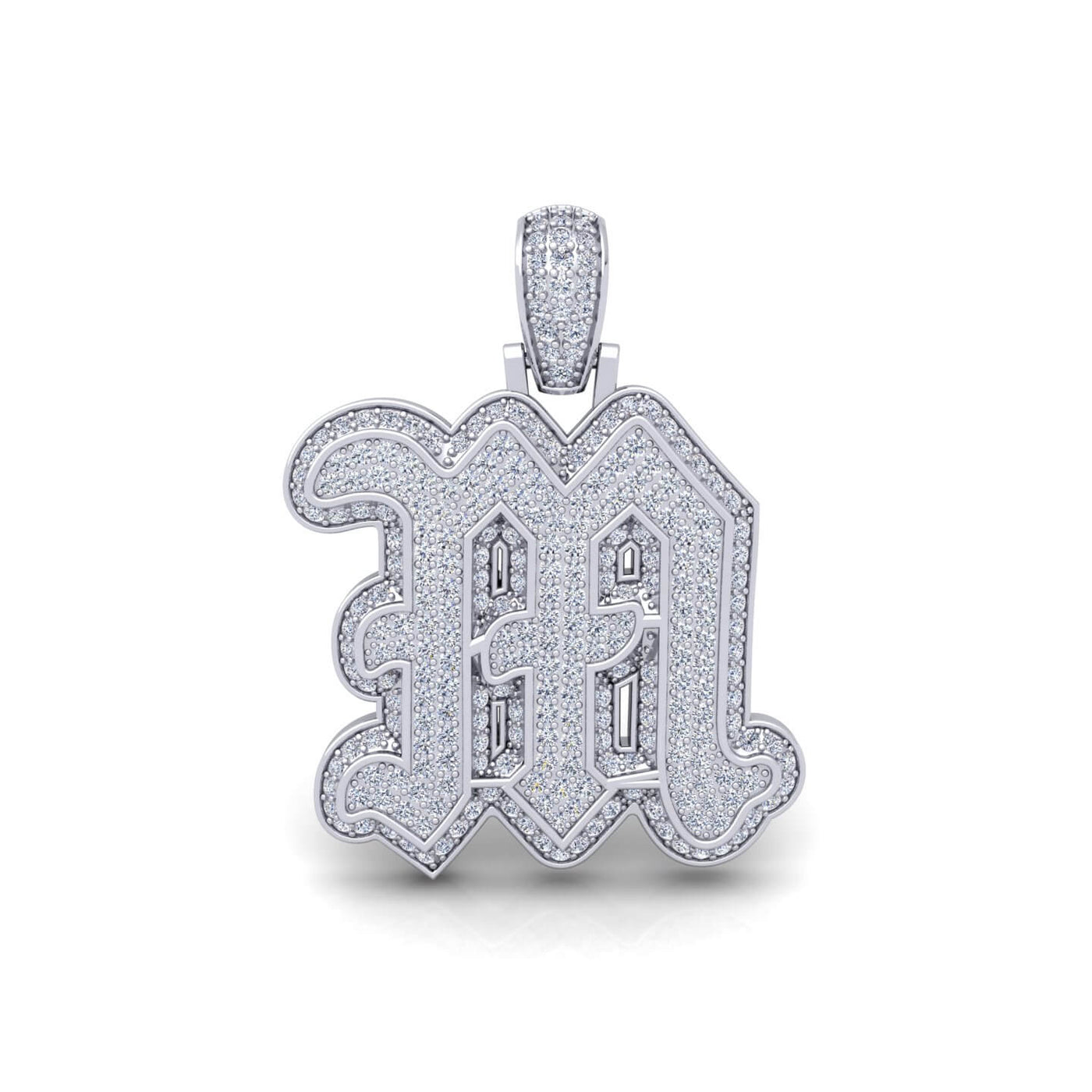 Silver Initial Pendant with Necklace