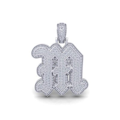 Silver Initial Pendant with Necklace