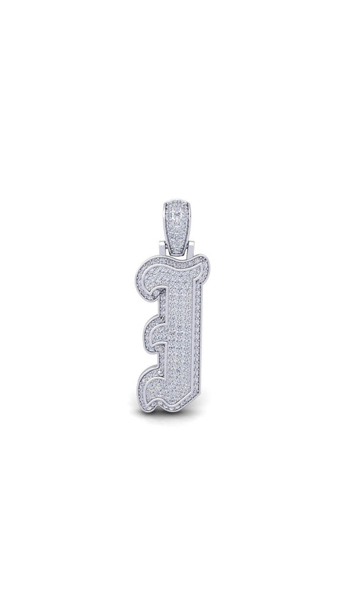 Silver Initial Pendant with Necklace