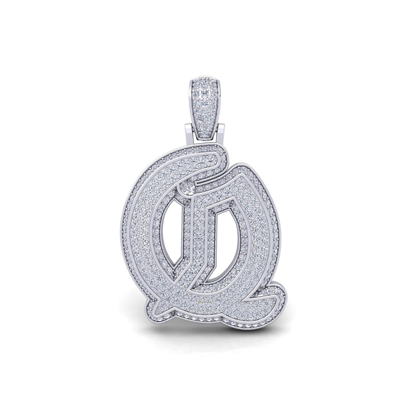 Silver Initial Pendant with Necklace