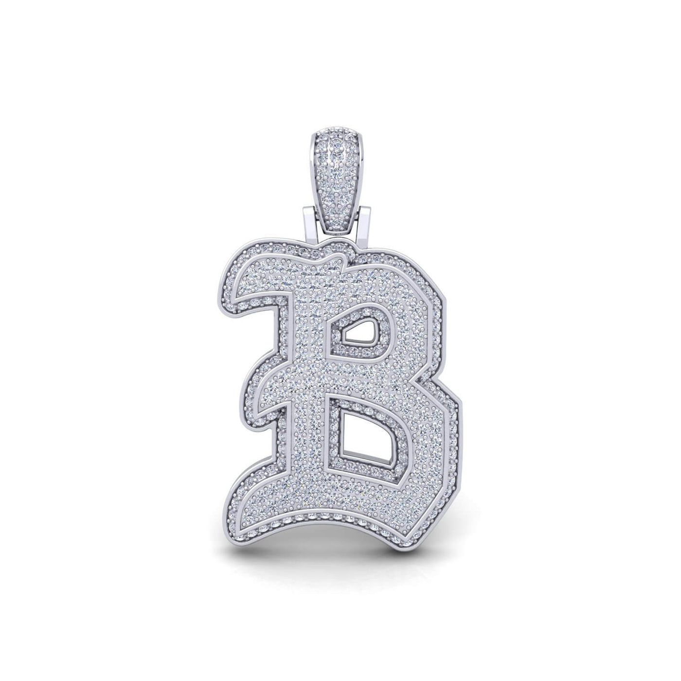 Silver Initial Pendant with Necklace