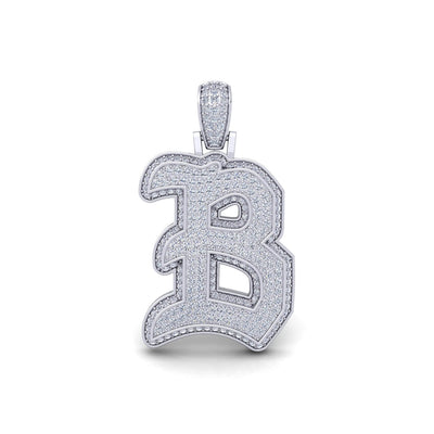 Silver Initial Pendant with Necklace