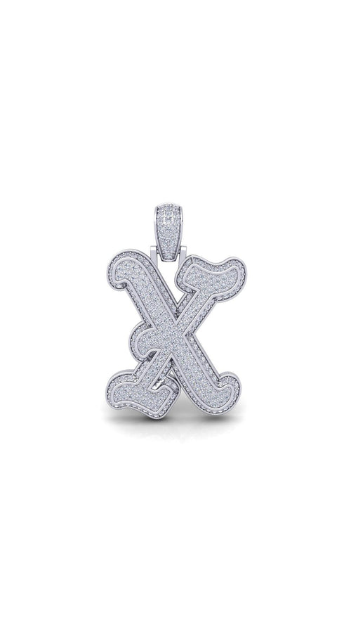 Silver Initial Pendant with Necklace
