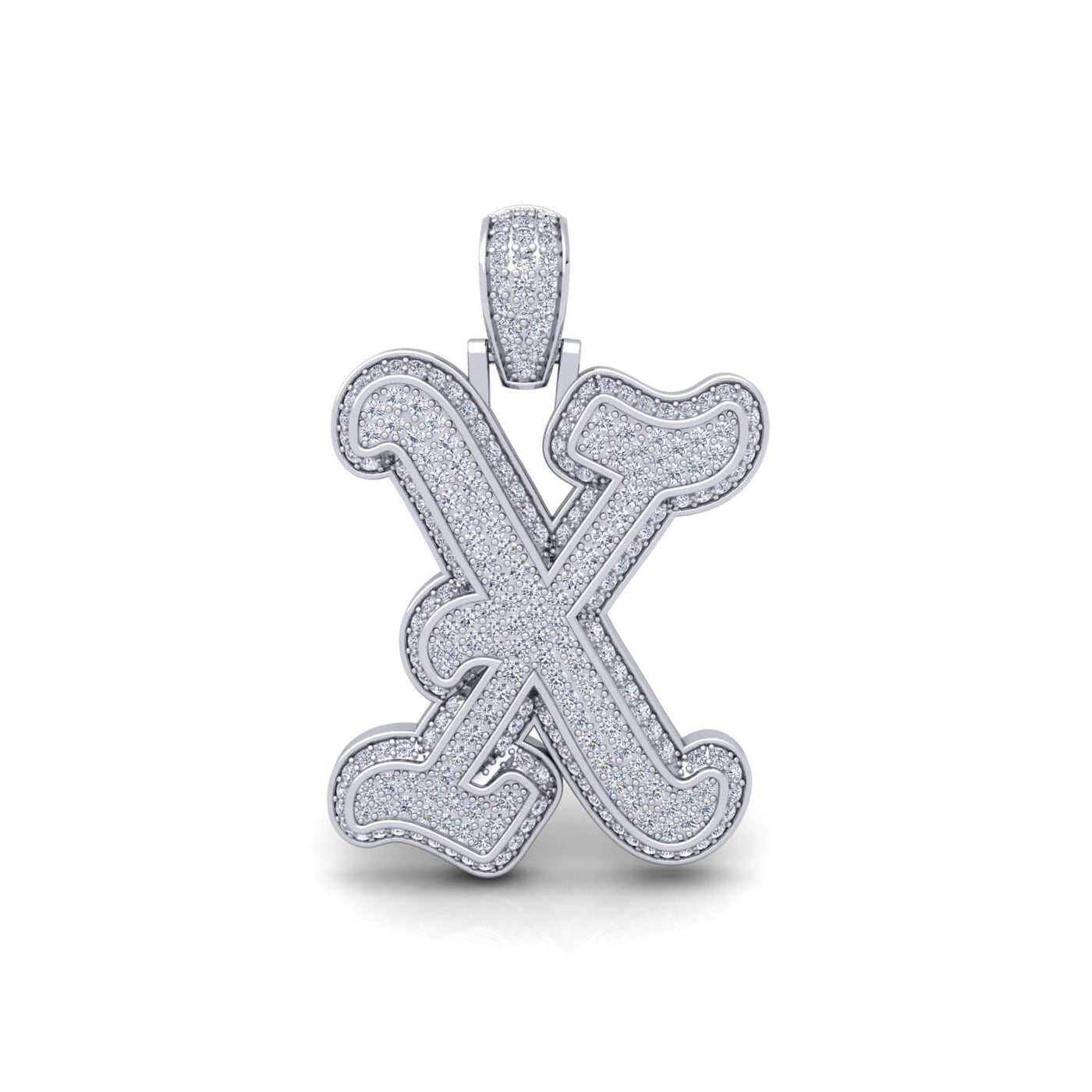 Silver Initial Pendant with Necklace