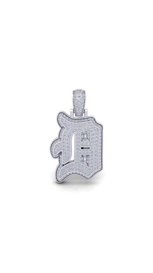 Silver Initial Pendant with Necklace