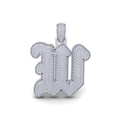 Silver Initial Pendant with Necklace