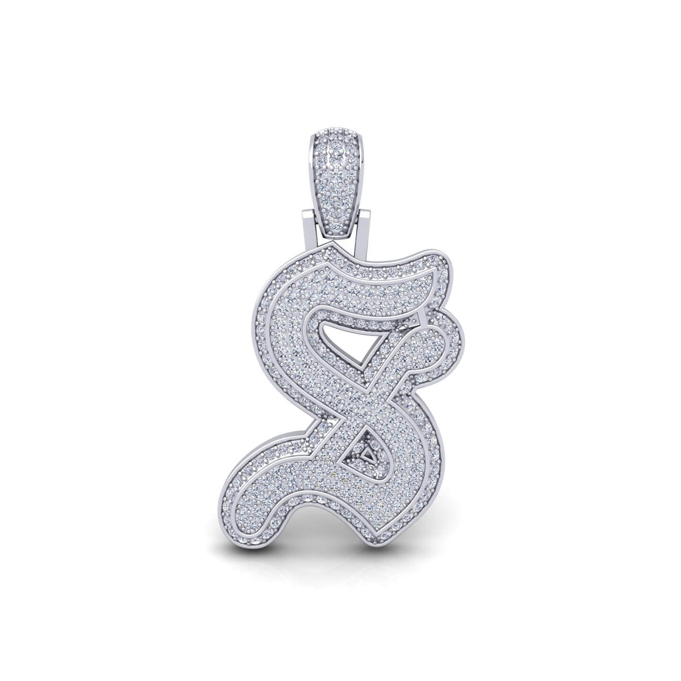 Silver Initial Pendant with Necklace