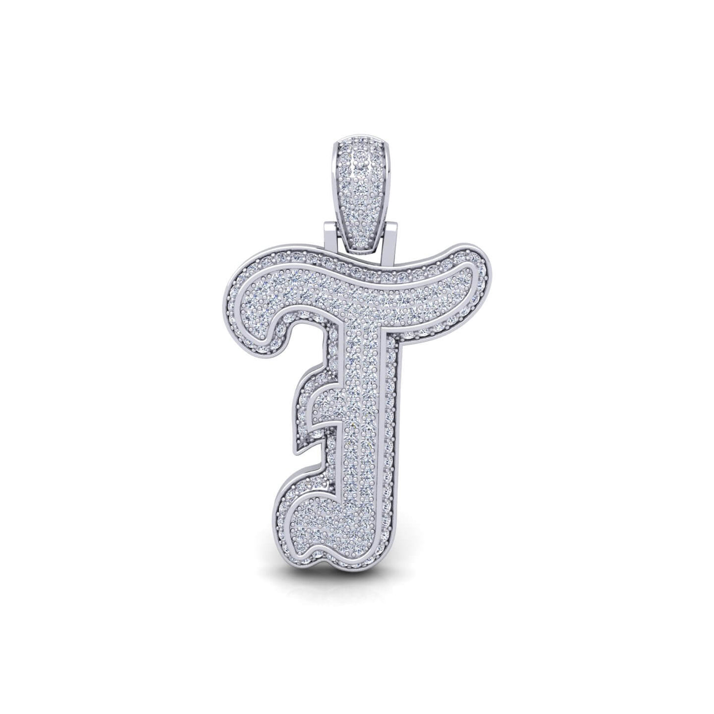 Silver Initial Pendant with Necklace