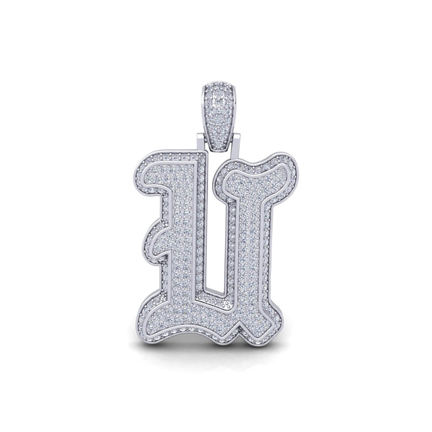 Silver Initial Pendant with Necklace