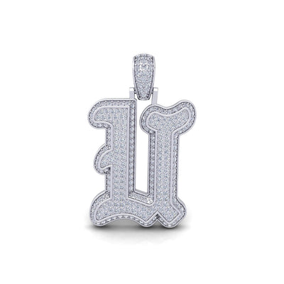 Silver Initial Pendant with Necklace