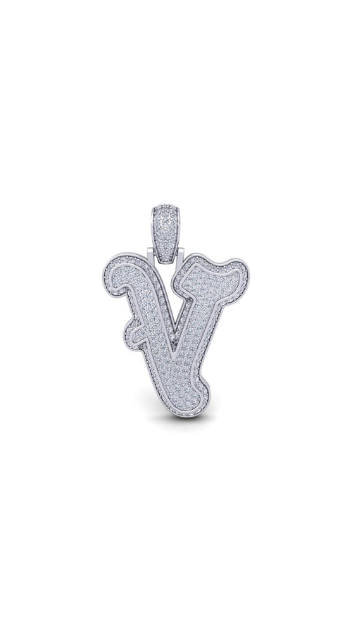 Silver Initial Pendant with Necklace