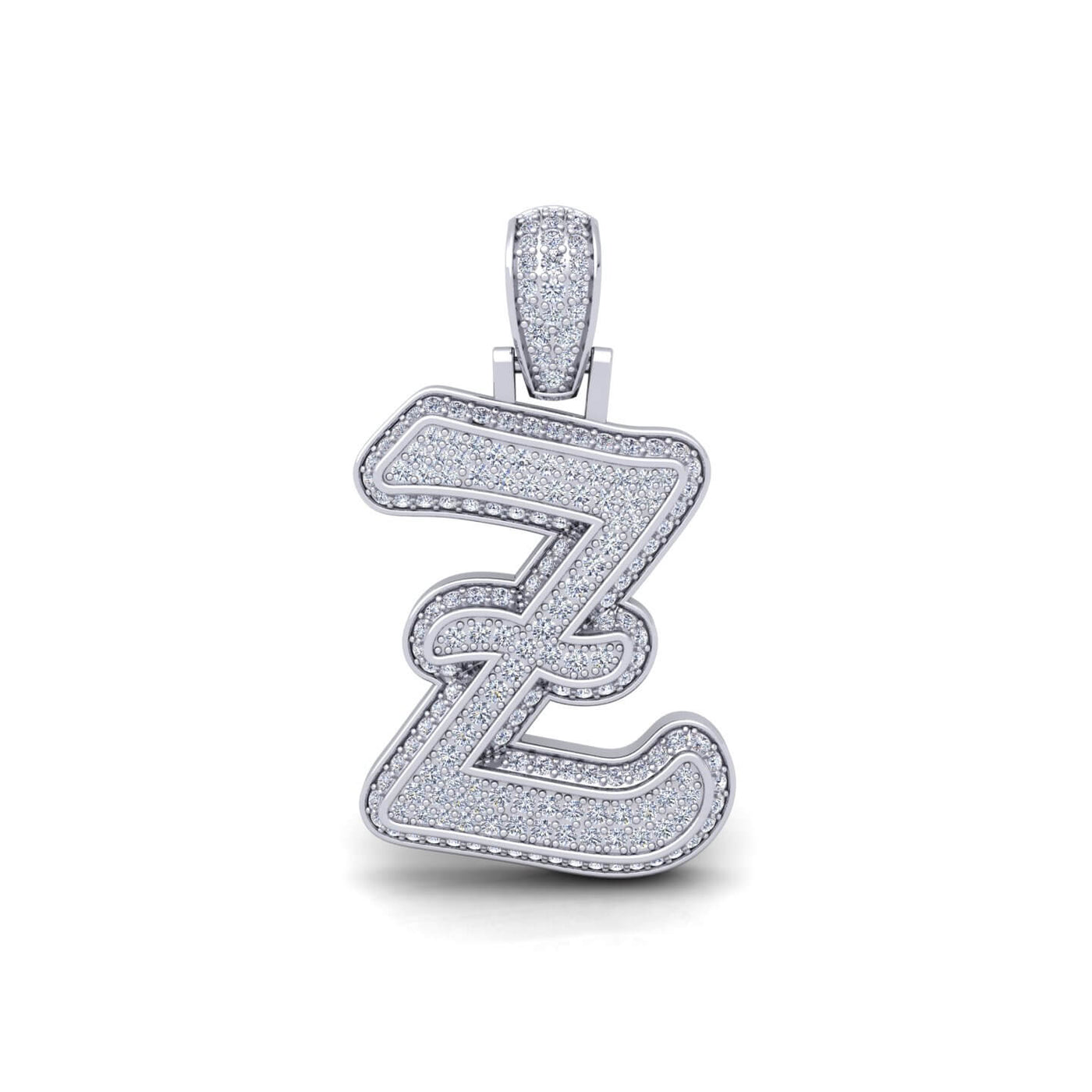Silver Initial Pendant with Necklace