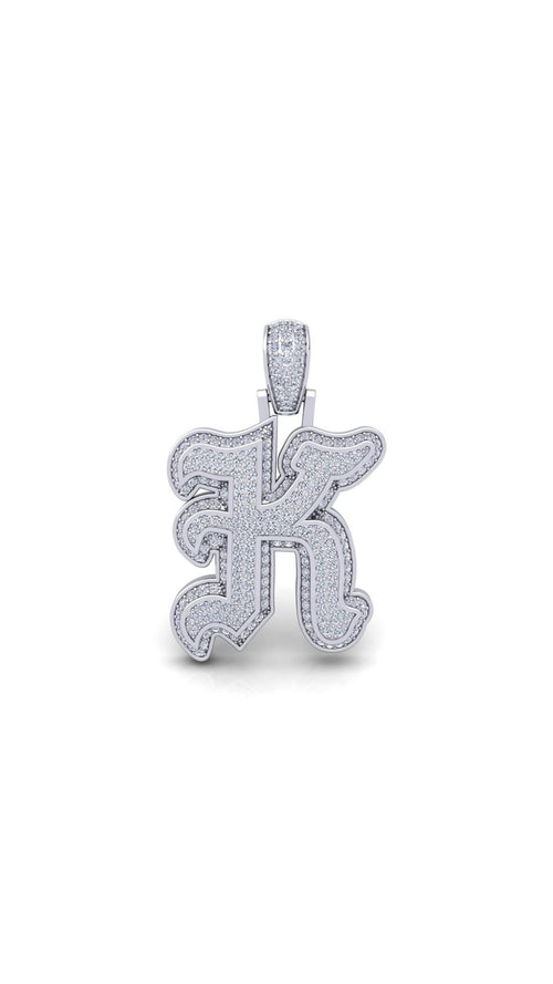 Silver Initial Pendant with Necklace