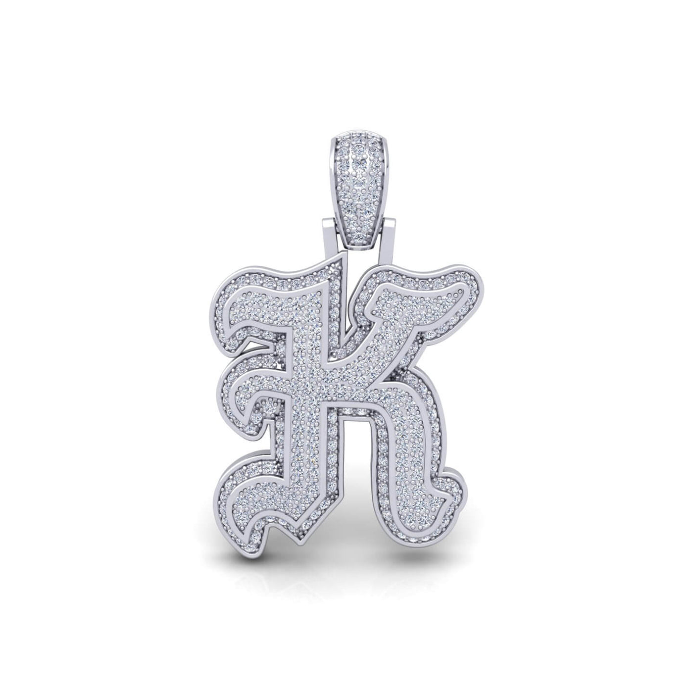 Silver Initial Pendant with Necklace