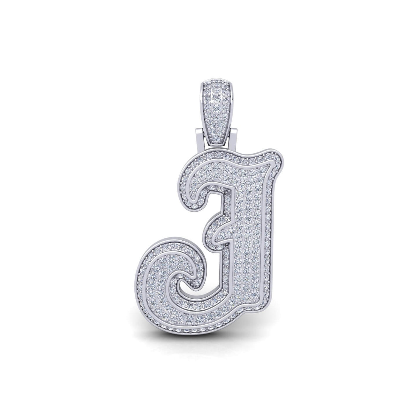 Silver Initial Pendant with Necklace