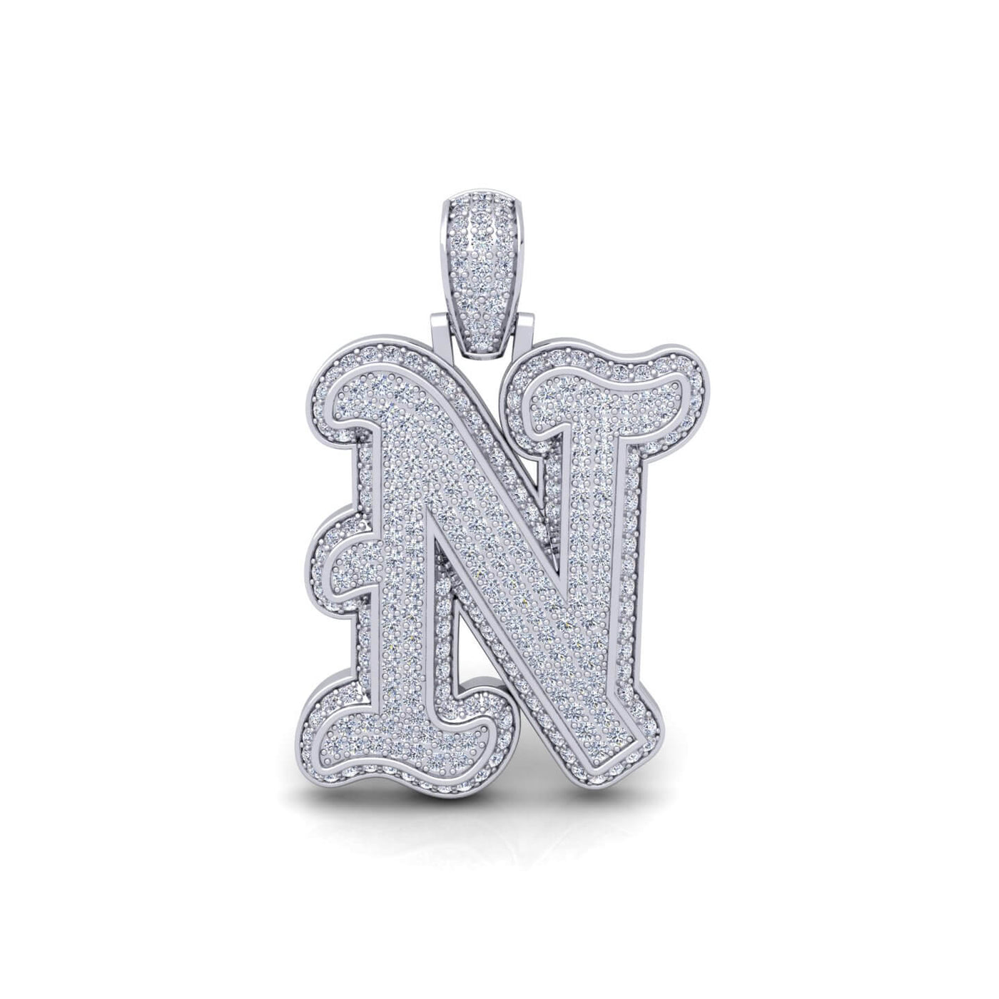 Silver Initial Pendant with Necklace