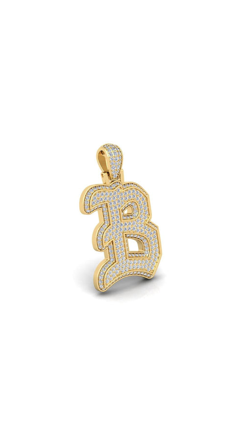 Gold Initial Pendant with Necklace