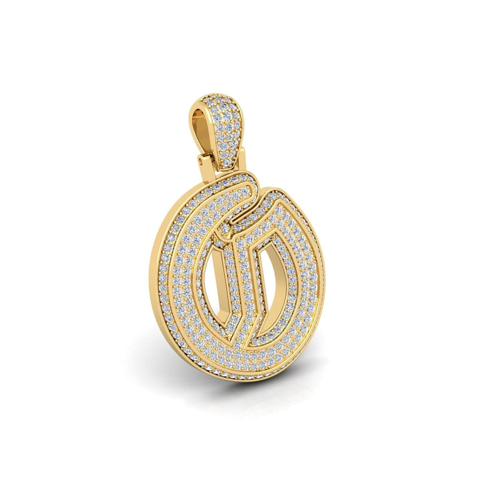 Gold Initial Pendant with Necklace