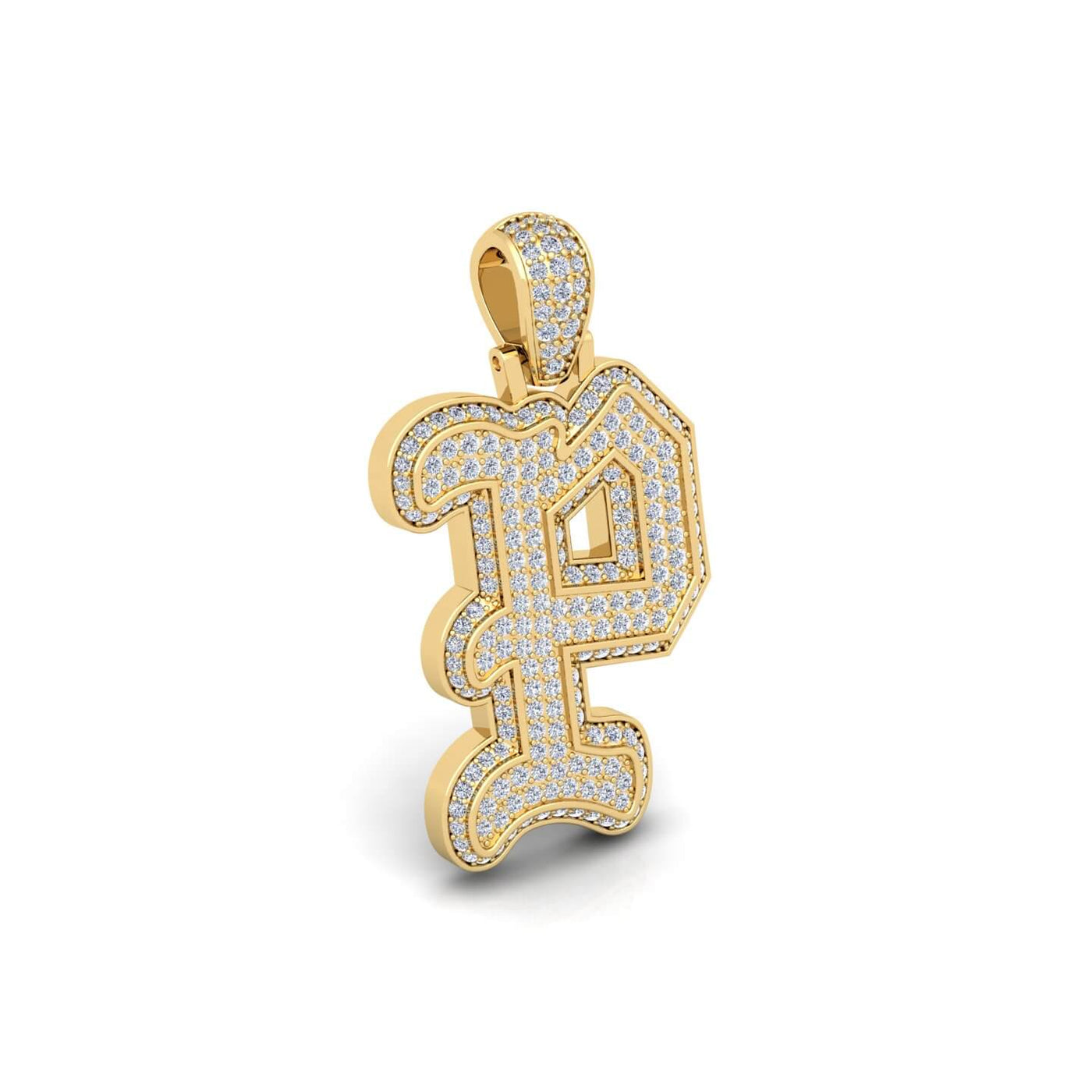 Gold Initial Pendant with Necklace