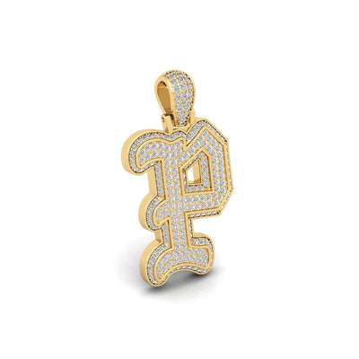 Gold Initial Pendant with Necklace
