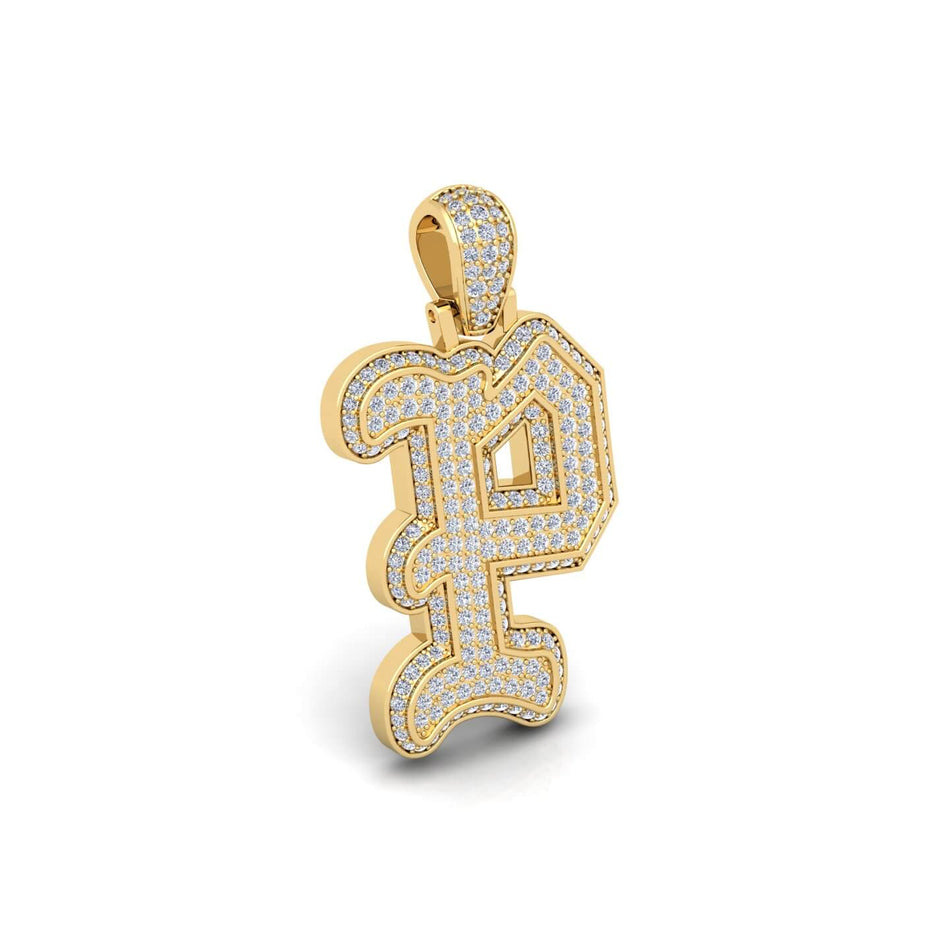 Gold Initial Pendant with Necklace
