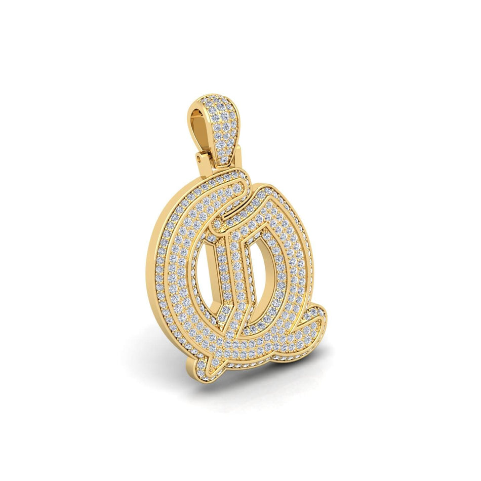 Gold Initial Pendant with Necklace