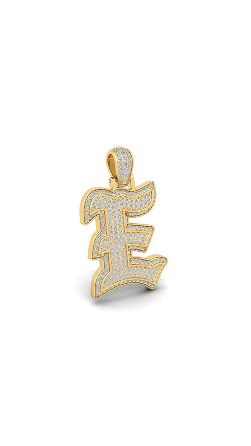 Gold Initial Pendant with Necklace