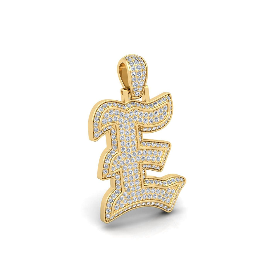 Gold Initial Pendant with Necklace