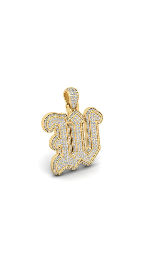 Gold Initial Pendant with Necklace