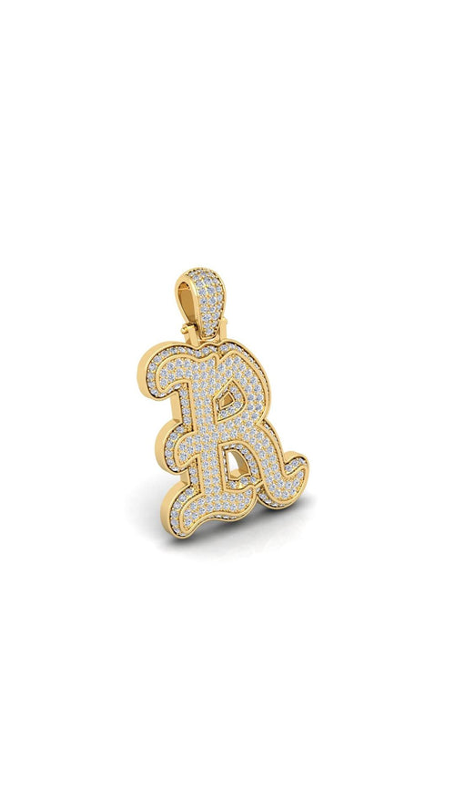 Gold Initial Pendant with Necklace