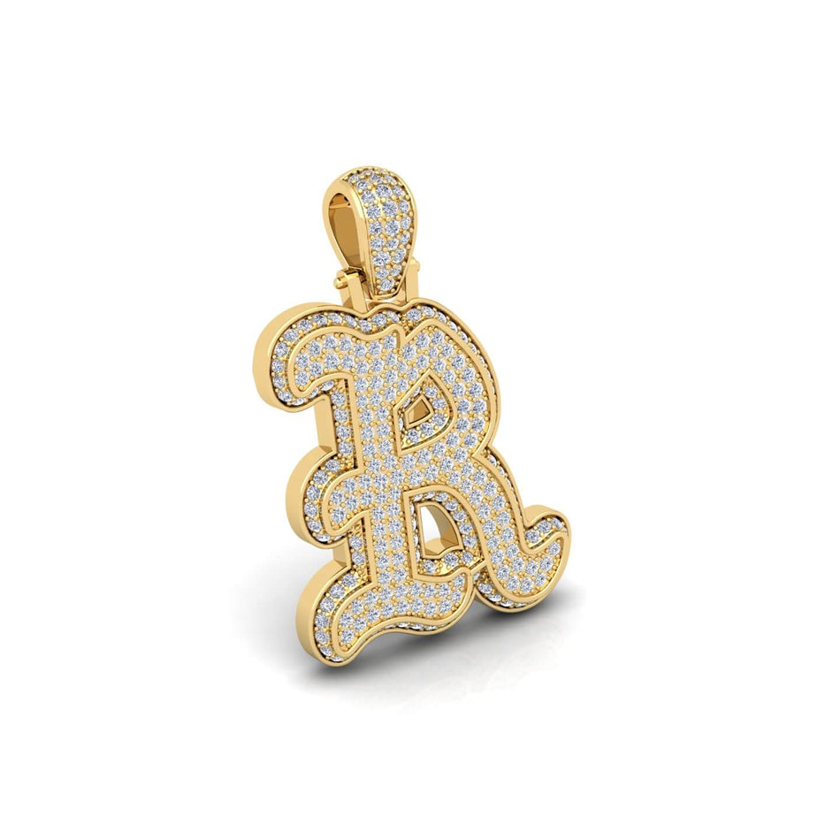 Gold Initial Pendant with Necklace