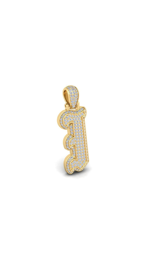 Gold Initial Pendant with Necklace