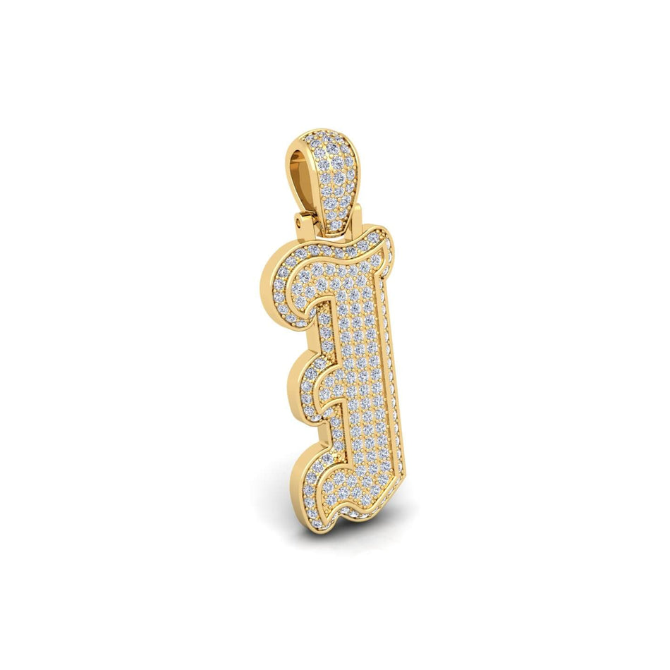 Gold Initial Pendant with Necklace