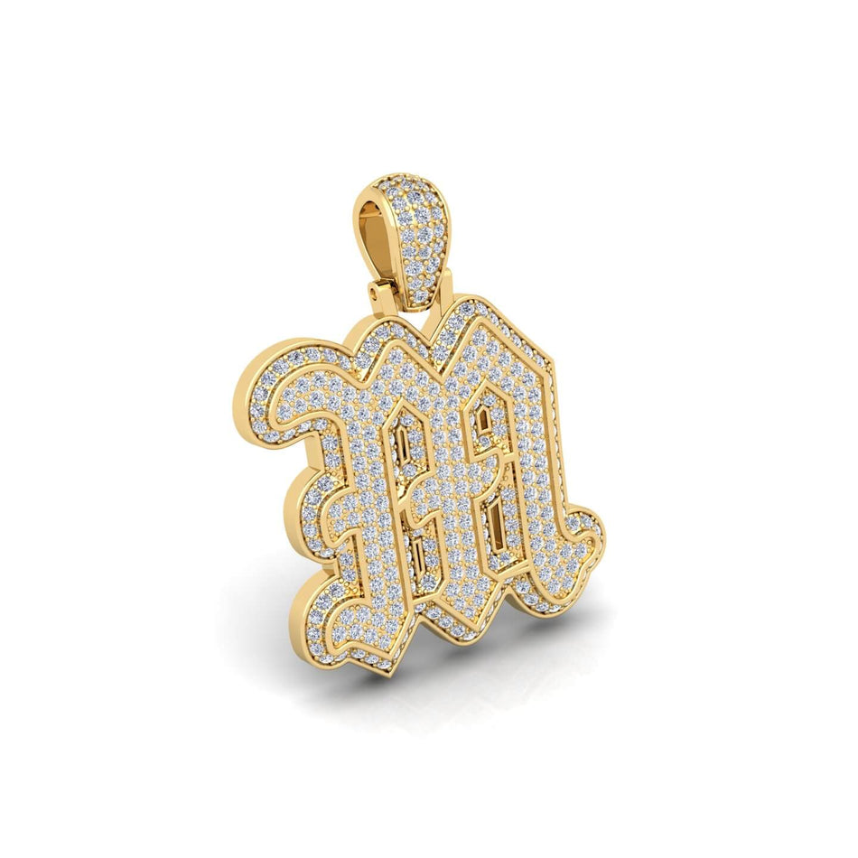 Gold Initial Pendant with Necklace