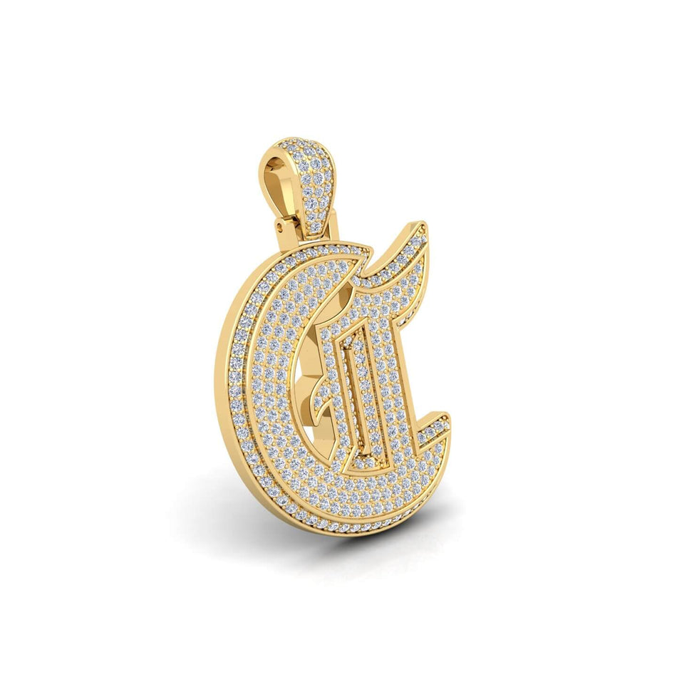Gold Initial Pendant with Necklace